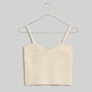 NWT Madewell Corset crop sweater tank Small